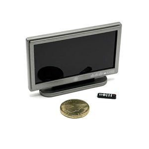 Dollhouse Miniature TV with Remote