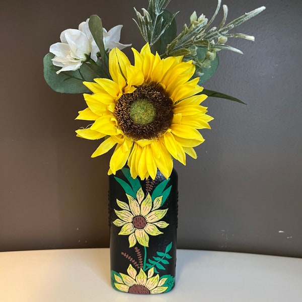 Sunflower Vase Etsy