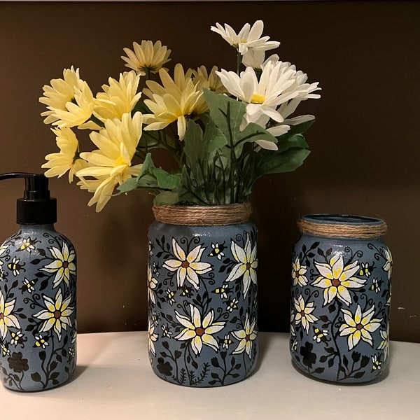 Daisy Bathroom Decor Etsy