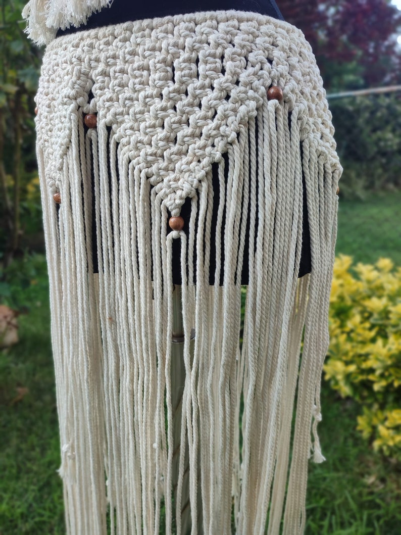 Macrame Clothing, Macrame Top, Boho Crop Top, Festival Outfit, Macrame Dress, Boho Beach Cover Up, Bikini Cover Up, Brazilian Bikini Sale image 8