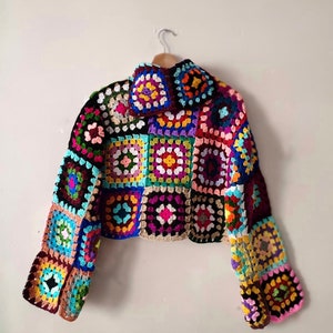 Turtleneck Sweater Granny Square Sweater Knit Sweater - Etsy
