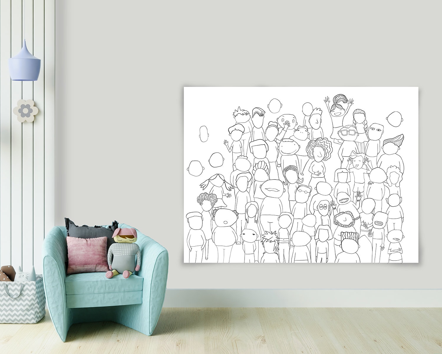 Giant Coloring Poster / Creative Coloring Page / Large Coloring for