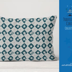 Kid&#39;s Cotton Sateen Bed Pillow Sham, Star pattern Pillow Sham, Pillow cover, Cotton Pillow Covers, Custom Pillow Shams, Pillows, Grey