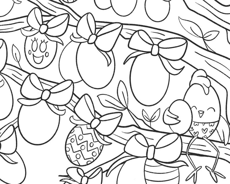 Giant Coloring Poster / Easter Coloring / Creative Coloring Page ...