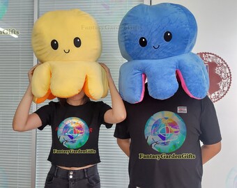 double sided squid plush