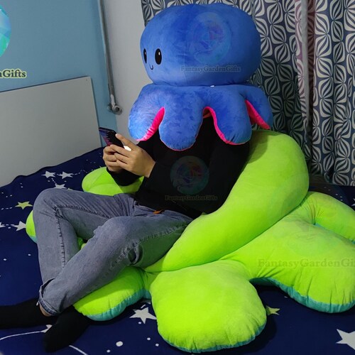 large reversible octopus plush