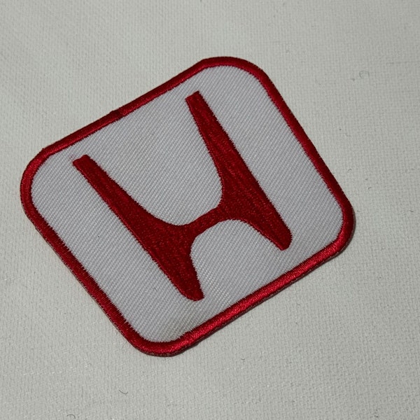 Honda Car Brand Logo Racing Sponsor Sports Car Embroidered Iron On Sew On Patch Badge, Honda Car Company, Badges for Backpacks, Caps & Shirt