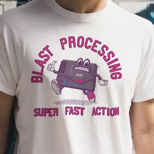 Blast Processing Shirt Mega Drive Tshirt Genesis Tee Retro Gaming T-shirt