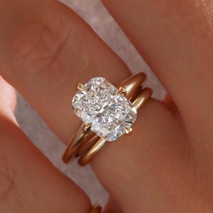 2 CT Elongated Cushion Cut Moissanite Diamond Engagement Ring 14k Gold Ring Wedding Ring Promise Ring Anniversary Gift For Women