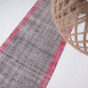3x8 Runner, Oushak Runner Rug, Vintage Rug Runner, Turkish Runner 3x8, Hallway Rug, Muted Rug, Vintage Runner Rug, Wool Rug,Organic Rug,183