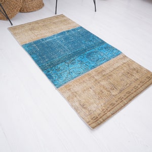 2x4 Rug, 2x4 Vintage Rug, Small Oushak Rug, Turkish Mini Rug, Vintage Small Rug, Door Mat Rug 2x4, Mini Rug, Anatolian Rug,Soft Mini Rug,643