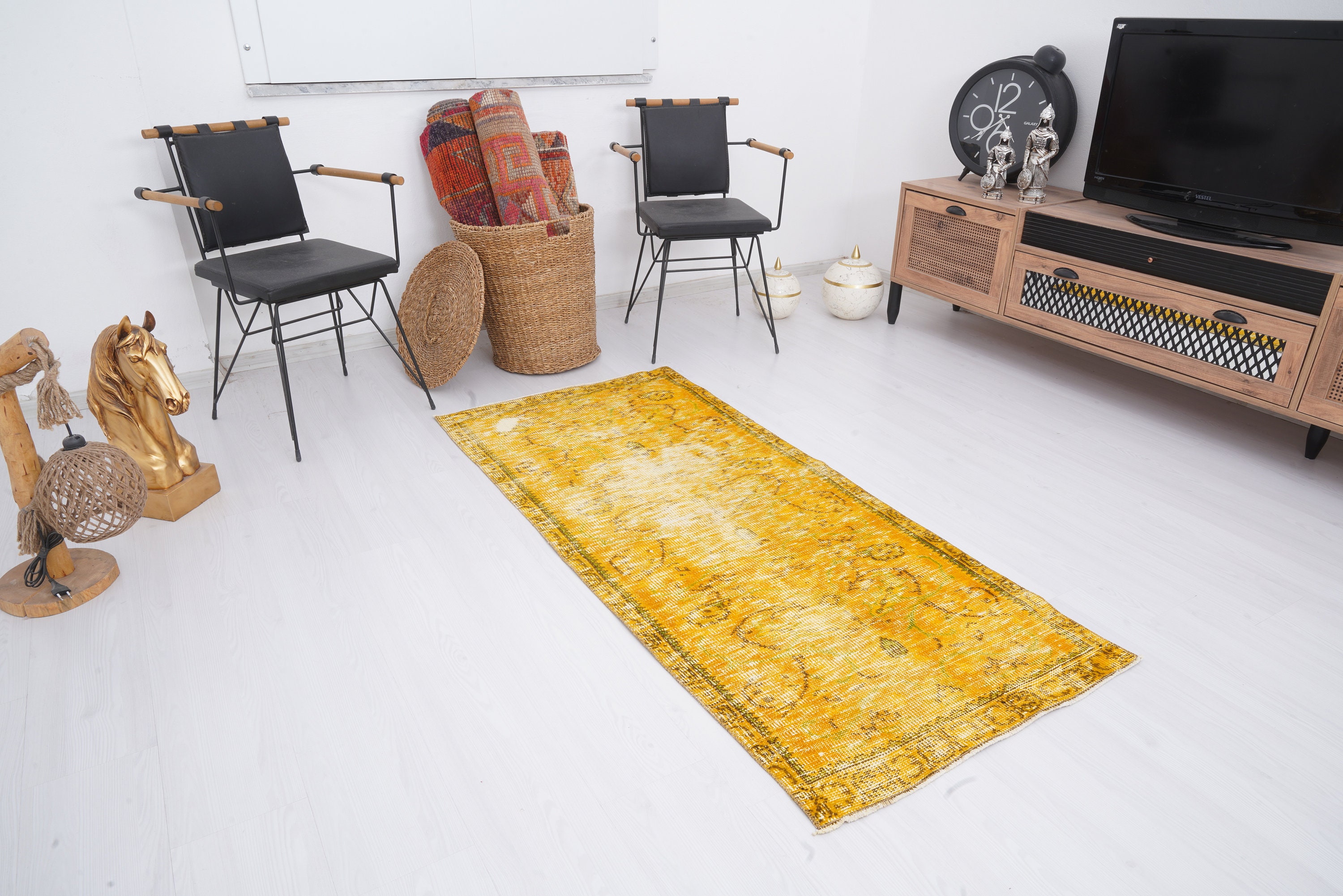 3x6 Rug, Handmade Area Rug, 3x6 Vintage Rug, Turkish Rug Runner