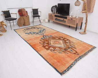 5x10 Rug, Faded Turkish Rug, Neutral Vintage Rug, Muted Oushak Rug, Turkey Rug, Handmade Rug, Natural Rug, Anatolian Rug, Muted Rug 5x10,899