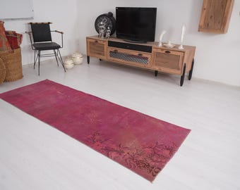 3x8 Runner, Turkish Runner 3x8, Oushak Rug Runner, Vintage Rug Runner, Oushak Muted Runner, Kitchen Rug, Turkish Runner, Anatolian Rug, 376