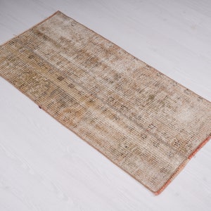 2x3 Rug, Small Oushak Rug, Small Turkish Rug, Vintage Small Rug, Mini Rug, Small Rug, Soft Mini Rug, Door Mat Rug, Handmade Rug 2x3, 100