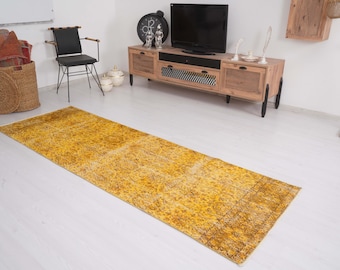 Tapis de passage 3 x 9, tapis Oushak, tapis de passage vintage, tapis de course turc 3 x 9, tapis de couloir, tapis discret, tapis de passage vintage, tapis en laine, tapis bio, 263