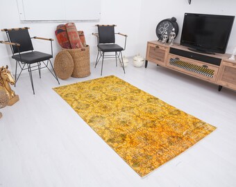 4x6 Rug, Turkish Rug, Vintage Rug 4x6, Oushak Rug, Handmade Rug, Organic Rug, Turkey Carpet, Oushak Area Rug, Natural Rug, 4x6 Wool Rug, 954