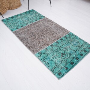 2x4 Rug, 2x4 Vintage Rug, Oushak Rug, Vintage Small Rug, Turkish Mini Rug, Door Mat Rug 2x4, Mini Rug, Anatolian Rug, Soft Mini Rug, 646