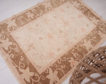4x6 Rug, Oushak Rug, Vintage Rug, Turkish Rug, Anatolian Rug, Natural Rug, Neutral Turkish Rug, Wool Rug, Handmade Rug, Muted Rug 4x6, 18