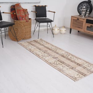 2x6 Runner, Oushak Runner Rug, Vintage Rug Runner, Turkish Runner 2x6, Hallway Rug, Muted Rug, Vintage Runner Rug, Wool Rug,Organic Rug,381