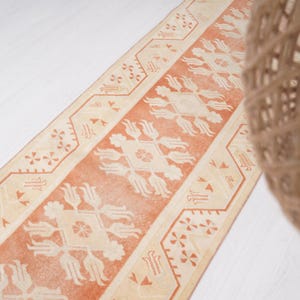 2x12 Runner, Oushak Runner Rug, Vintage Rug Runner, Turkish Runner 2x12, Hallway Rug, Muted Rug,Vintage Runner Rug,Wool Rug,Organic Rug,1378