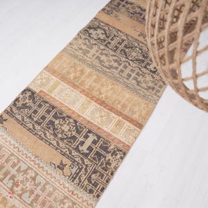3x8 Runner, Oushak Runner Rug, Vintage Rug Runner, Turkish Runner 3x8, Hallway Rug, Muted Rug, Vintage Runner Rug, Wool Rug,Organic Rug,925