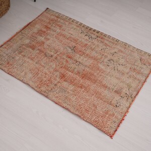 Alfombra 2x3, Alfombra pequeña vintage, Alfombra turca pequeña, Alfombra pequeña Oushak, Alfombra de lana, Alfombra pequeña, Mini alfombra suave, Alfombra de felpudo, Alfombra neutra 2x3, 158