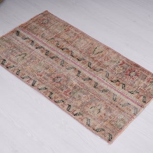 Alfombra 2x3, Alfombra pequeña vintage, Alfombra turca pequeña, Alfombra Oushak pequeña, Alfombra de puerta, Alfombra pequeña, Mini alfombra suave, Alfombra neutra, Alfombra de lana 2x3, 235