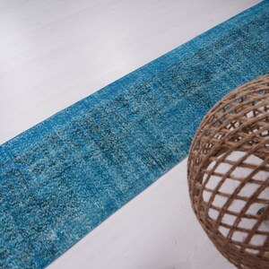 Turkish Rug Runner, Vintage Rug Runner, Muted Oushak Runner Rug, 2x10 Rug, Kitchen Boho Runner, Entry Home Decor Rug,Neutral Runner 2x10,437