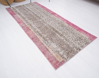2x5 Rug, Small Runner, 2x5 Vintage Rug, Turkish Runner Rug, Oushak Rug, Handmade Rug, Antique Rug,Organic Rug,Turkish Area Rug,Muted Rug,599