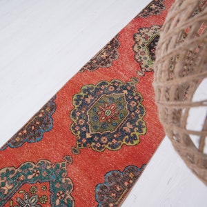 2x13 Runner, Long Oushak Runner, Turkish Runner 2x13, Vintage Runner Rug, Neutral Runner, Runner Rug, Organic Rug, Wool Rug, Faded Runner,65