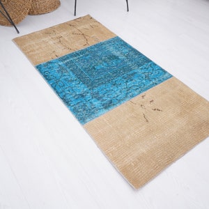 2x4 Rug, 2x4 Vintage Rug, Small Oushak Rug, Turkish Mini Rug, Vintage Small Rug, Door Mat Rug 2x4, Mini Rug, Anatolian Rug,Soft Mini Rug,645