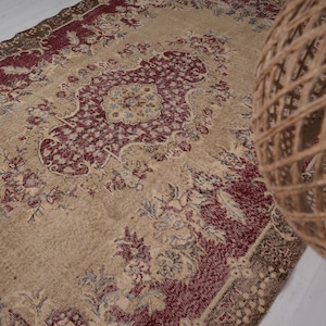 7x11 Rug, Vintage Rug, Oushak Rug, Turkish Rug, Large Oushak Rug, Oversize Rug, Organic Rug, Turkish Area Rug, Soft Rug, Muted Rug 7x11,262