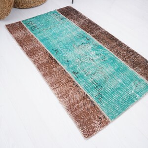 2x3 Rug, Small Oushak Rug, Small Turkish Rug, Vintage Small Rug, Mini Rug, Small Rug, Soft Mini Rug, Door Mat Rug, Handmade Rug 2x3, 337