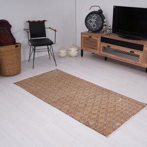 3x6 Teppich, Kleiner Oushak Teppich, Vintage Läufer, Türkischer Teppich, Küchenläufer, Bio Teppich, Wollteppich, Alter Läufer, Kleiner Läufer, Home Rug 3x6, 139