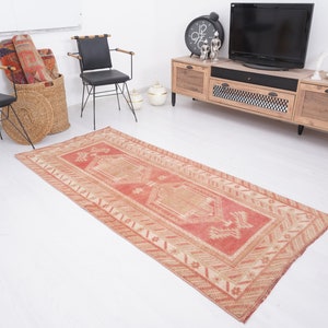 3x7 Rug, Turkey Rug, Oushak Runner 3x7, Turkish Rug 3x7, Vintage Rug, Faded Rug, Turkish Runner, Antique Rug,Anatolian Rug,Old,Wool Rug,818