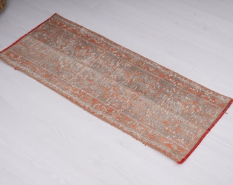 1x3 Teppich, Kleiner Oushak Teppich, kleiner türkischer Teppich, Kleiner Teppich, kleiner Teppich, kleiner Teppich, Naturteppich, Türmatte Teppich, Miniteppich 1x3, 106