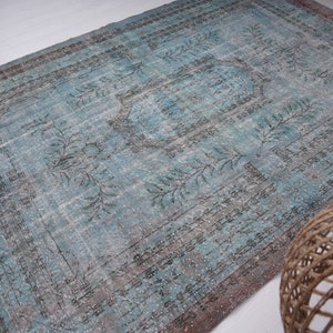 7x11 Rug, Vintage Rug, Oushak Rug, Turkish Rug, Large Rug, Oversize Rug, Handmade Rug, Turkish Area Rug, Natural Rug, Muted Rug 7x11, 701