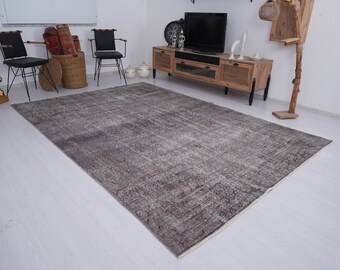 7x10 Rug, Turkish Oversize Rug, Oushak Rug, 7x10 Vintage Rug, Large Area Rug, Oversize Rug, Handmade Rug, Turkish Area Rug, Natural Rug,435