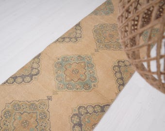 2x11 Runner, Turkish Runner, Anatolian Rug, Oushak Runner Rug, Vintage Runner, Kitchen Runner, Wool Rug, Handmade Rug, Muted Rug 2x11, 123