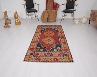 3x6 Rug, Handmade Turkish Rug, Vintage Rug 3x6, Muted Oushak Rug, Living Room Rug, Faded Rug, Antique Rug,Turkish Area Rug,3x6 Home Rug,826