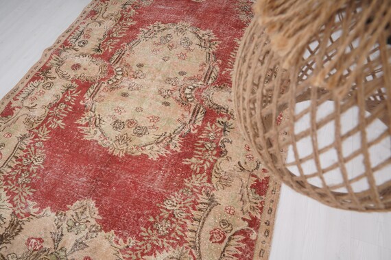 6x9 Rug, Vintage Rug, Oushak Rug, Turkish Rug, Living Room Rug, Neutral Rug, Handmade Area Rug, Old Rug, Antique Rug, Wool Rug 6x9,704