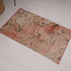 Alfombra 2x3, Alfombra De Alfombrilla, Alfombra Pequeña Oushak, Mini Alfombra Turca, Alfombra Vintage Pequeña, Felpudo, Alfombra De Lana 2x3, Mini Alfombra Hecha A Mano, Alfombra De Baño, 168