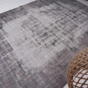 7x10 Rug, Oushak Rug, Turkish Rug, Vintage Rug, Large Turkish Rug, Oversize Rug, Muted Rug, Neutral Rug, Antique Rug, Gray Rug 7x10, 542