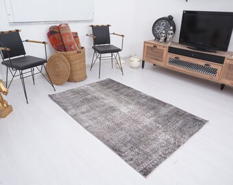 4x6 Rug, Turkish Rug, Vintage Rug 4x6, Handmade Rug, Oushak Rug, Organic Rug, Turkey Carpet, Oushak Area Rug, Natural Rug, 4x6 Wool Rug, 924