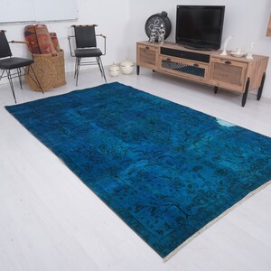 6x9 Rug, Handmade Turkish Rug, Vintage Rug 6x9, Muted Oushak Rug, Living Room Rug, Faded Rug, Antique Rug, Turkish Area Rug,6x9 Home Rug,107