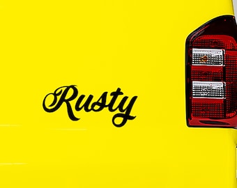4 x Custom Camper Van Name Decal Set - 4 stickers - Van Name stickers - RV Name - Caravan - Motorhome Name Decals Stickers
