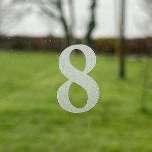 Etched Glass Vinyl House Number | Fully Customisable | House Number | House sign