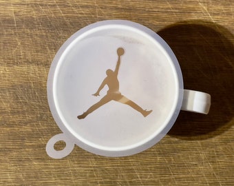 Pochoir à café Jumpman | Plumeau à cappuccino | Jordanie | Basket-ball |