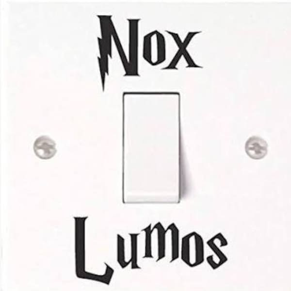 Nox Lumos/Lumos Nox Light Switch Sticker Decal Set Wizard Sticker Harry Pottery Decal Set